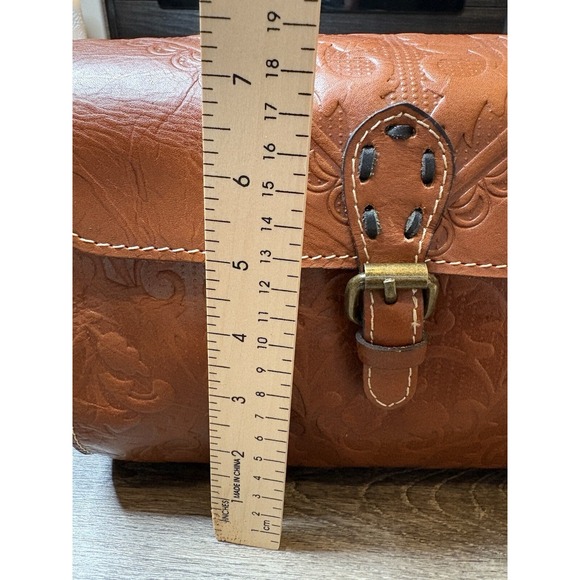 Patricia Nash Tooled Italian Leather Purse Crossbody Strap Color Florence - Picture 15 of 16
